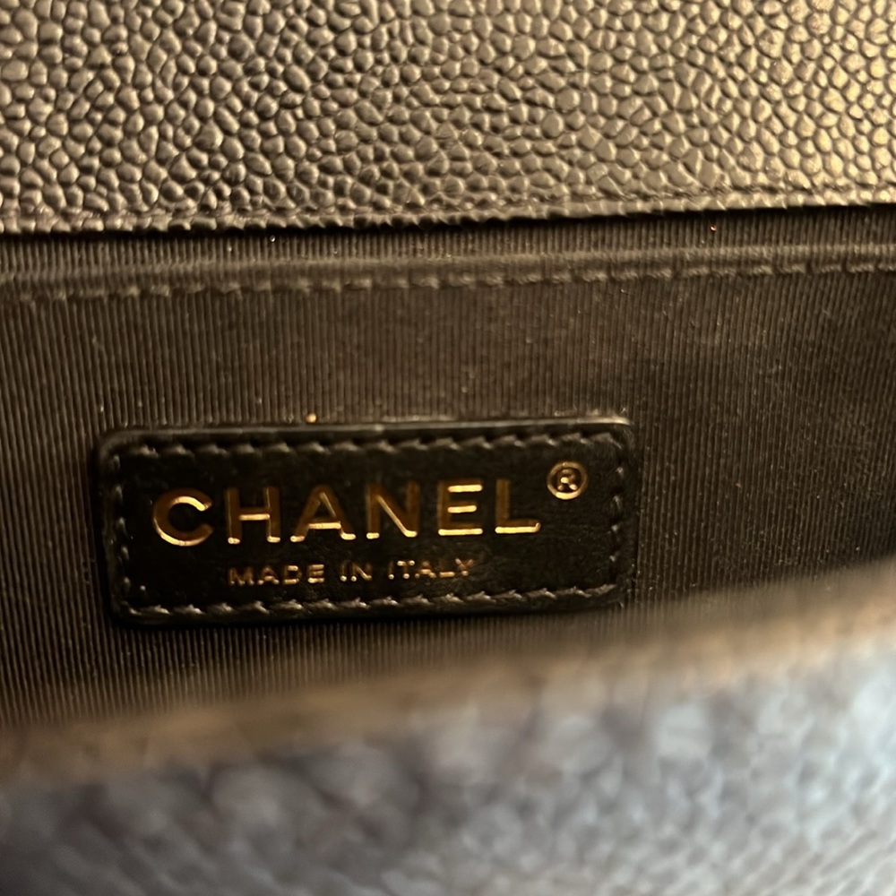 CHANEL Black Quilted Leather Boy Bag with Gold Hardware - Picture 12 of 15